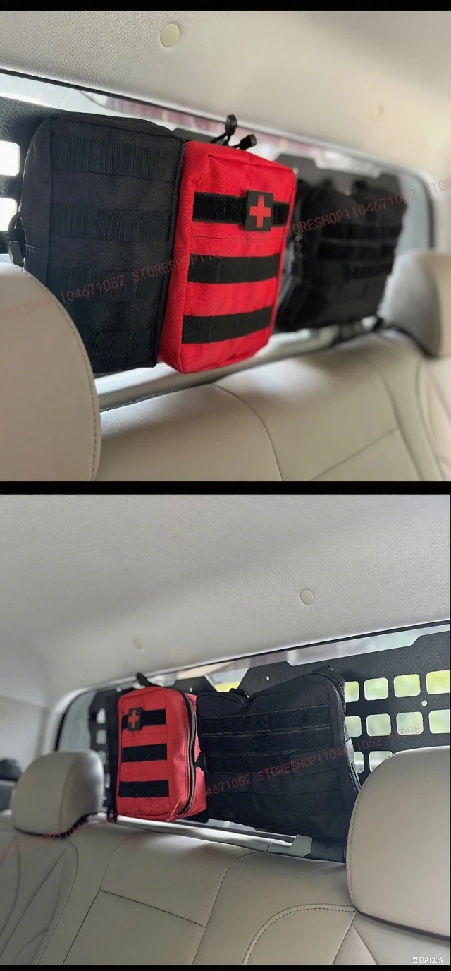 Taktisches Molle-Panel für Autofenster-Organizer – modulare Aufbewahrung, universelle Passform für Pickup/SUV-Innenraum aus ABS-Legierung – Detail 1
