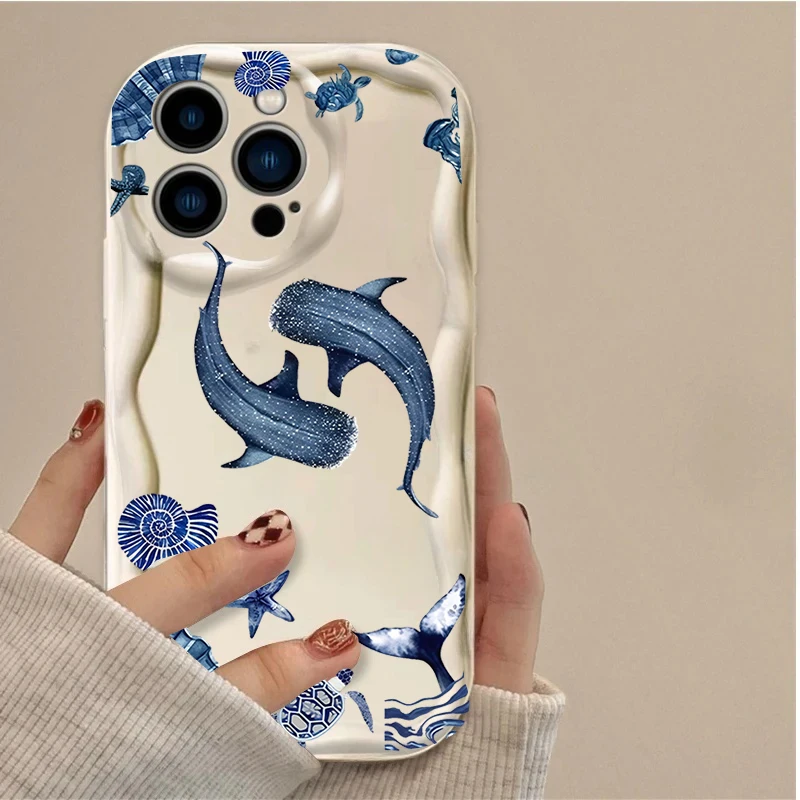 Elegant Marine Whale Shell Phone Case - Durable and Stylish Ocean-Inspired Design