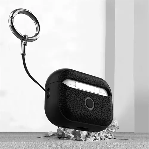 Leather Texture Case For Apple Airpods 1 2 3 4 Pro air pods Wrieless Bluetooth Earphone Protective Cover Anti-lost Headphone Bag - Image 5