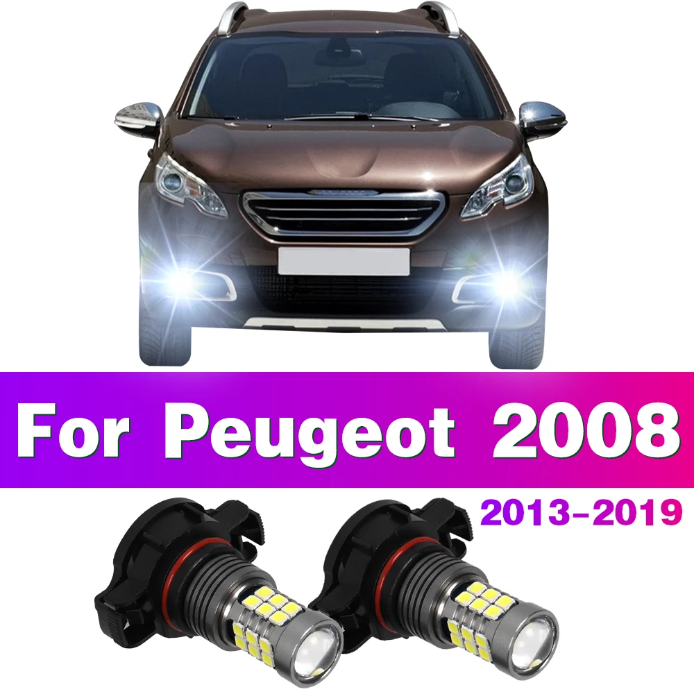 

2X LED Car Fog Light Auto Lamp Bulbs For Peugeot 2008 2013 2014 2015 2016 2017 2018 2019 Accessory