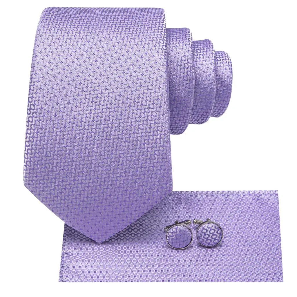 Hi-Tie Purple Solid Elegant Men Tie Sage Green Silk Necktie For Men Hanky Cufflink Wedding Party Business Fashion Brand Designer
