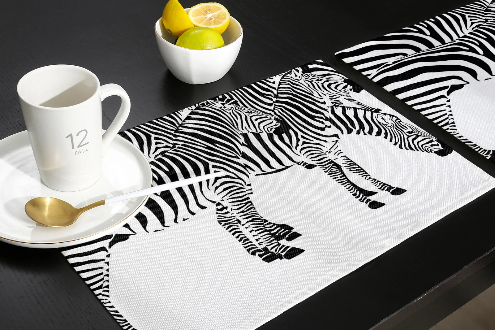 踻  ȭƮ ̴ϸָƮ Placemats 4/6pcs ֹ Ŀ ׼  ħ Ź   Ʈ