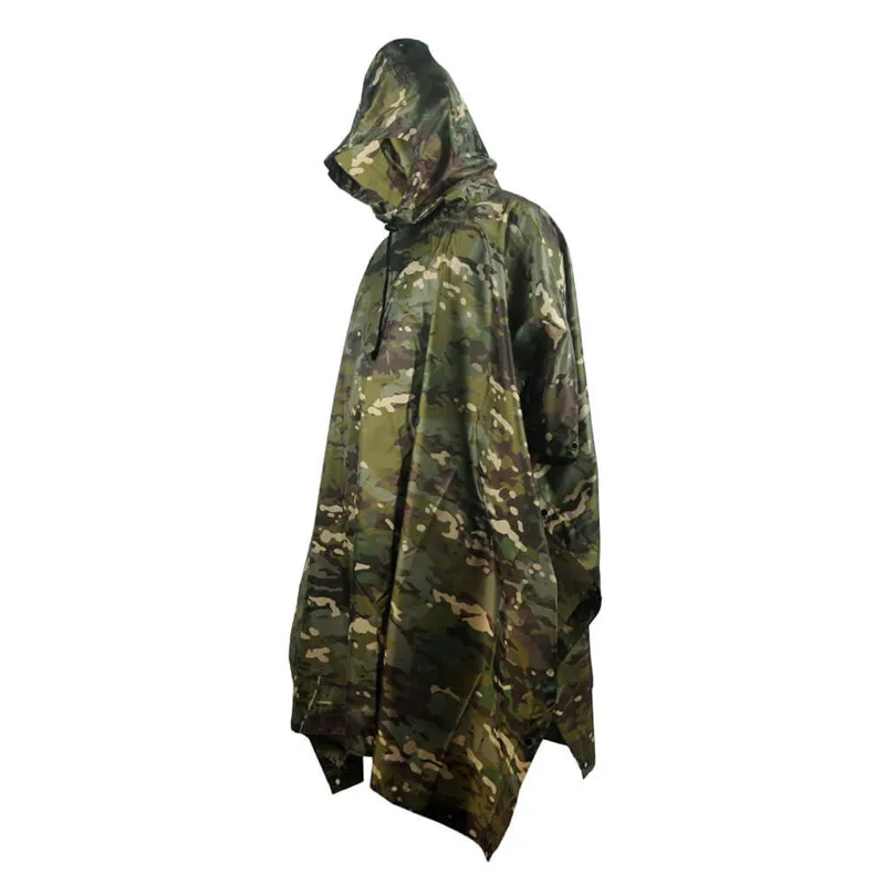 Impermeable Raincoat Poncho Outdoor Tactical Rainwear Camping Hiking Fishing Hunting Ghillie Suits Travel Umbrella Rain Gear raincoat poncho