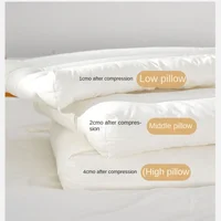 Almohada baja de algodón puro para estudiantes, soporte Cervical, suave, ultrafina, interior - Imagen 4