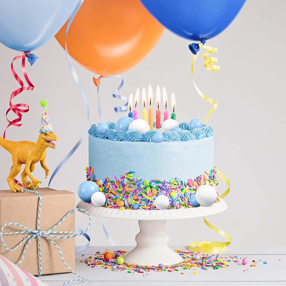 Lot De 75 Boules De Décoration De Gâteau Noires Et Dorées Pour