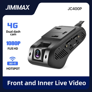 Jimimax JC400P 4G Dual DashCam Live Car Cam Wifi Hotspot Stream Video Cut-Off Fuel Recorder Front & Inside Camera Web/APP 1