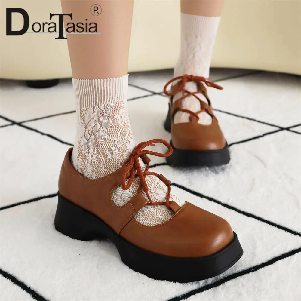 Big Size 35-43 New Ladies Platform Mary Janes Pumps Fashion Buckle Wedges High Heels Pumps Women Casual Cute Woman Shoes