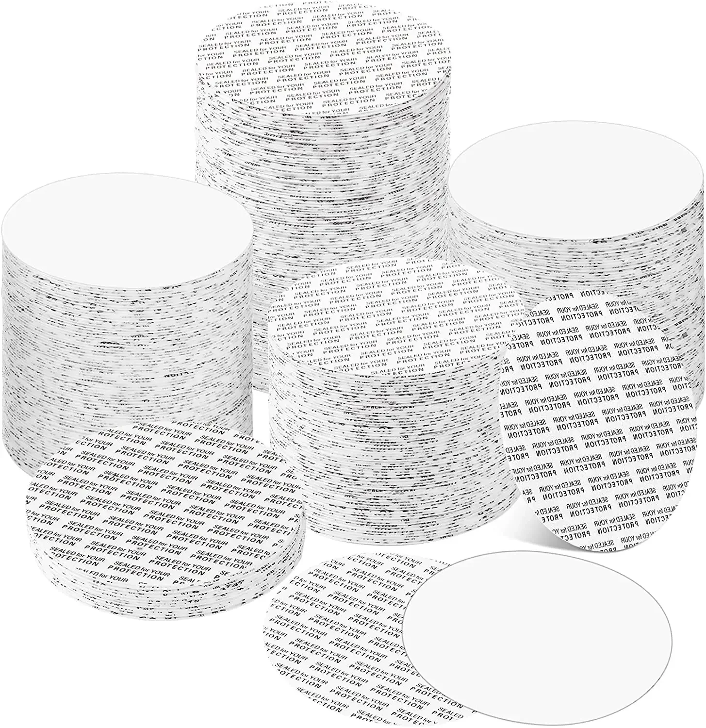 Pressure Sensitive Torque Activated Cap Seals Liners 300pcs 20/24/38/63mm For Regular Mouth Glass Plastic Ball Mason Canning Jar