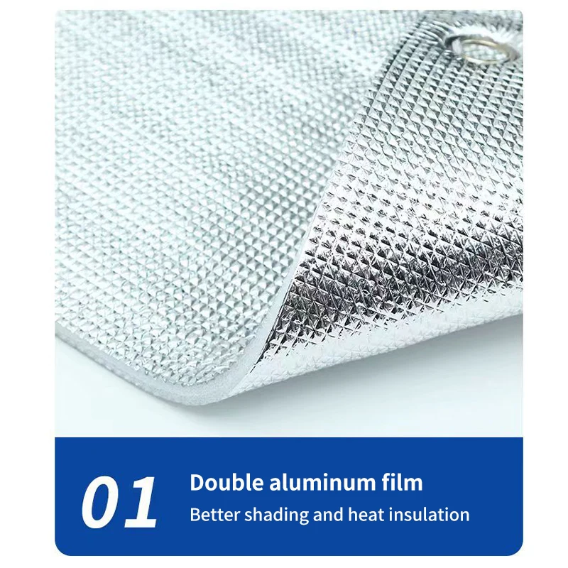 Window Sun Shade Film Aluminum Foil Insulation Film Home Anti-UV Sunshade Protector Pad Car Sun Shade Visor Waterproof Curtains