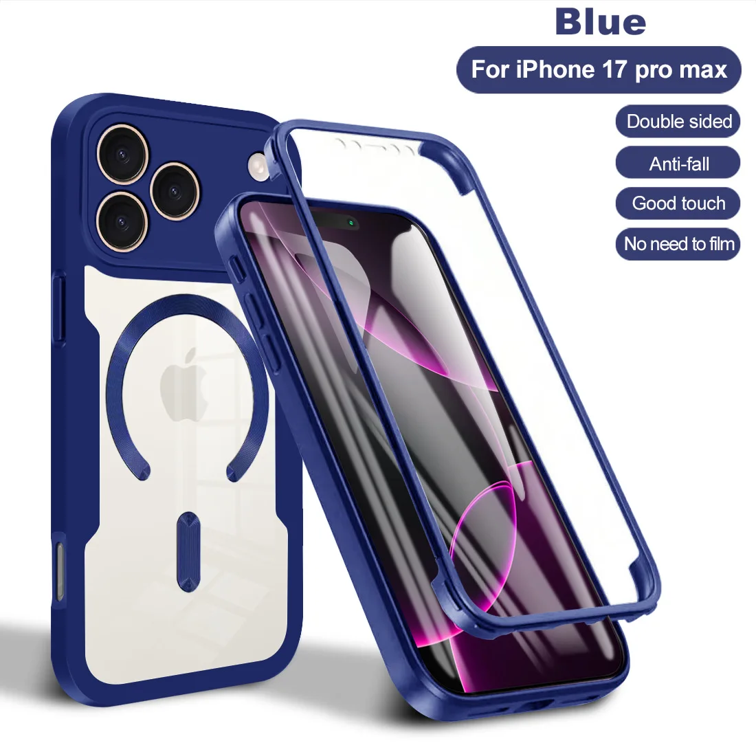 360 Full Body Transparent Screen Protector and Shockproof Phone Case