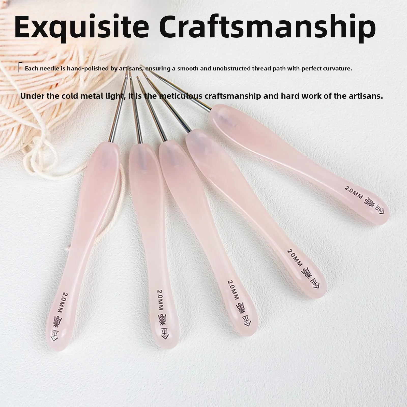 JinLan Crochet Needle Resin Cass Stainl Steel Needle Handmade Doll Yarn Crochet Tool Home Fabric Sewing DIY Materials