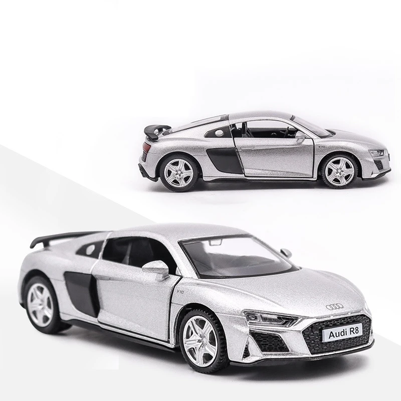 1/36 Audi R8 Coupe GT Spyder Toy Car Model RMZ City 3'' Diecast Super Sport Racing Miniature Pull Back Collection Gift Kid Boy 5