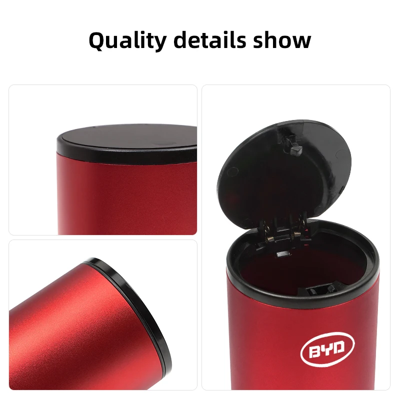 차량용 쓰레기통, 합금 쓰레기통, 차량 정리 수납 액세서리 (BYD E6, 칭위안, 아토 3, I3, 탕, F3, M6, L3, 송, F3R, S7, G3, D1 용)