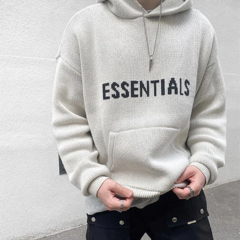 Essentials Street Gothic Printed Sweater Hoodie 1