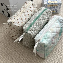  Solid Color Soft Makeup Stranger Things Large Bag Organizer Box Bags Cosmetic Woman's Toiletry Women's Cosmetic Bag Travel 