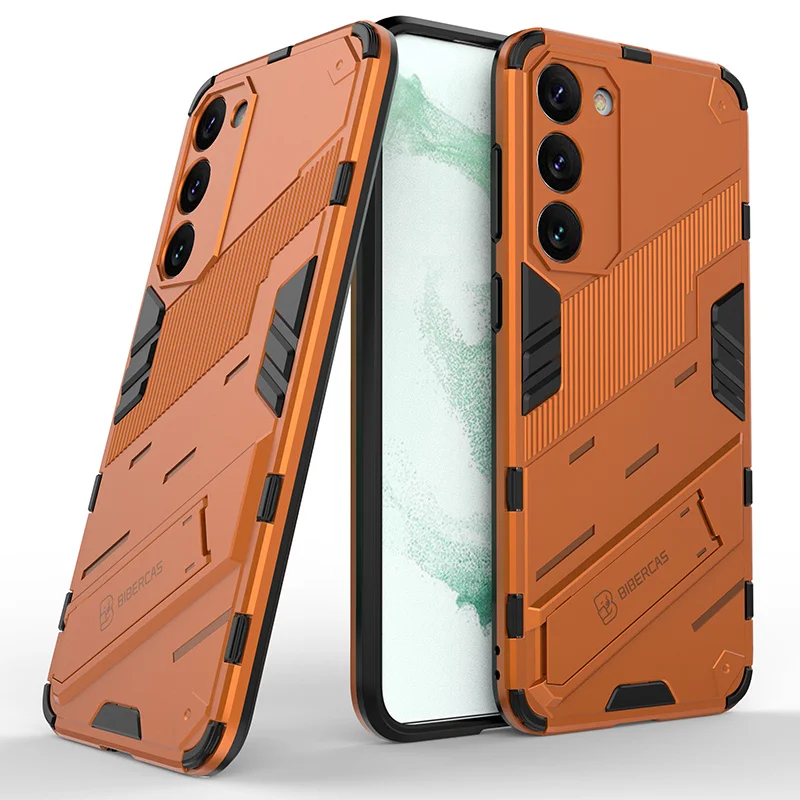 S23 S 23 Ultra Case Punk Armor Phone Stand Camera Etui Per Samsung Galaxy S23 S 23 Plus Custodia Tpu Matte Anti-Shock Back Panel