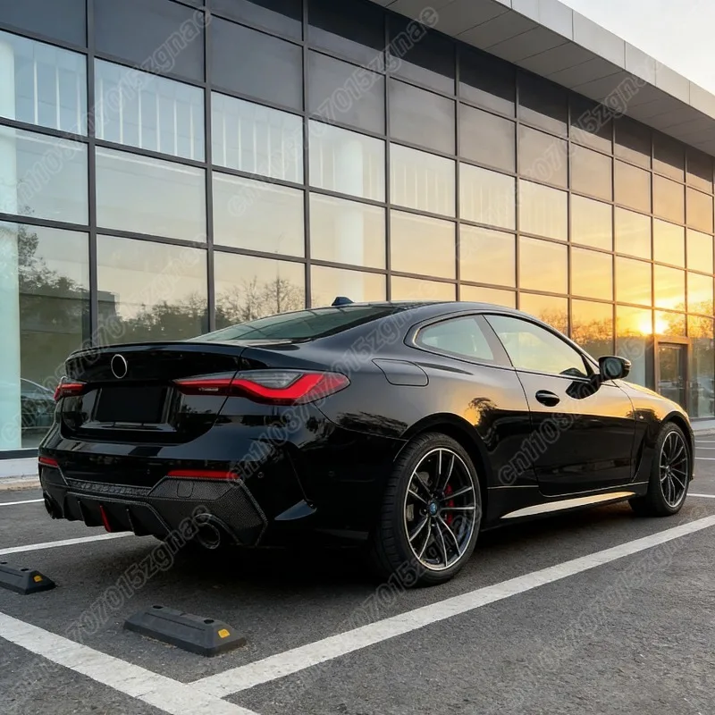 BMW 4 시리즈 G22 G23 쿠페 2020 2021 2022 2023 2024 차량용 리어 범퍼 LED 디퓨저 스포츠 스타일 스포일러 바디 개조 키트