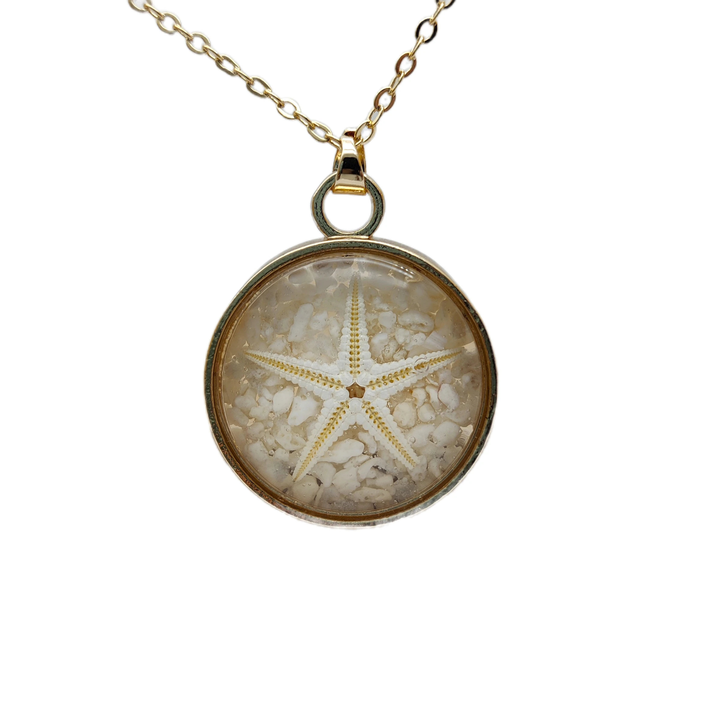 Starfish Natural Sea Sand Beach Glow In The Dark Pendant Gold Color Chain Long Necklace Women Boho Fashion Jewelry Handmade альбом для графики на спирали canson xl sand grain natural 29 7х42 см 40 л 160 г