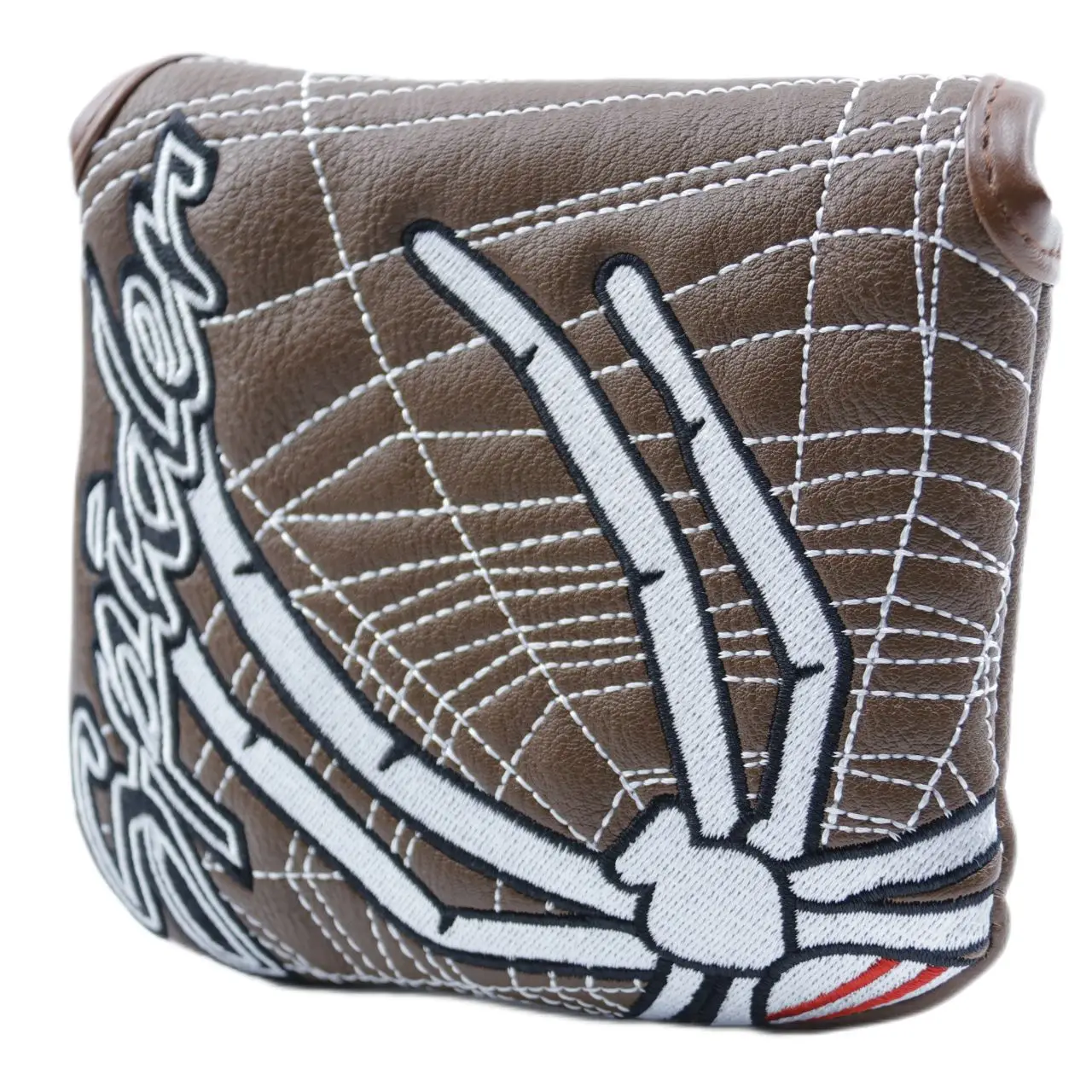 1pc Spider Embroidered Golf Putter Cover Waterproof And Wear-resistant Club Cover, Durable PU Leather With Magnet Closure 4