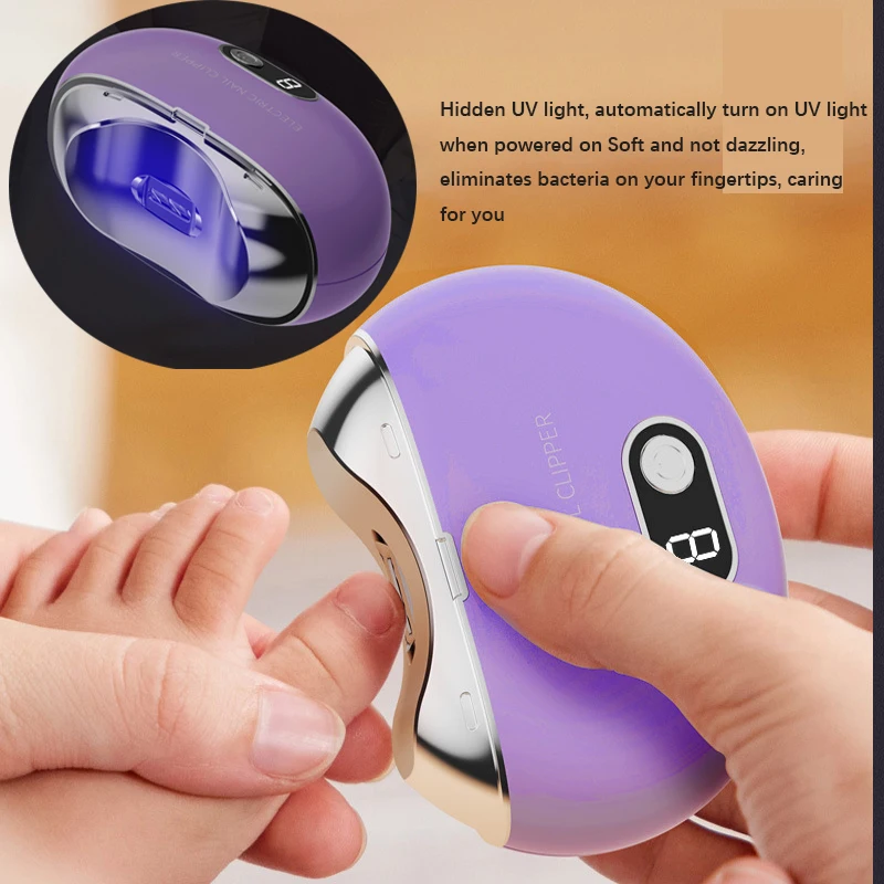 Automatic Nail Clipper Sharpener Professional Baby Adult Sterilization Anti Splash Portable Nail Cutter Set Nail ClippersTools