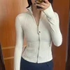 Lemon Women Spring/Summer Lightweight Breathable High Elastic Tight Fit Suitable for Outdoor Fitness Stand Neck Defines Jacket 2