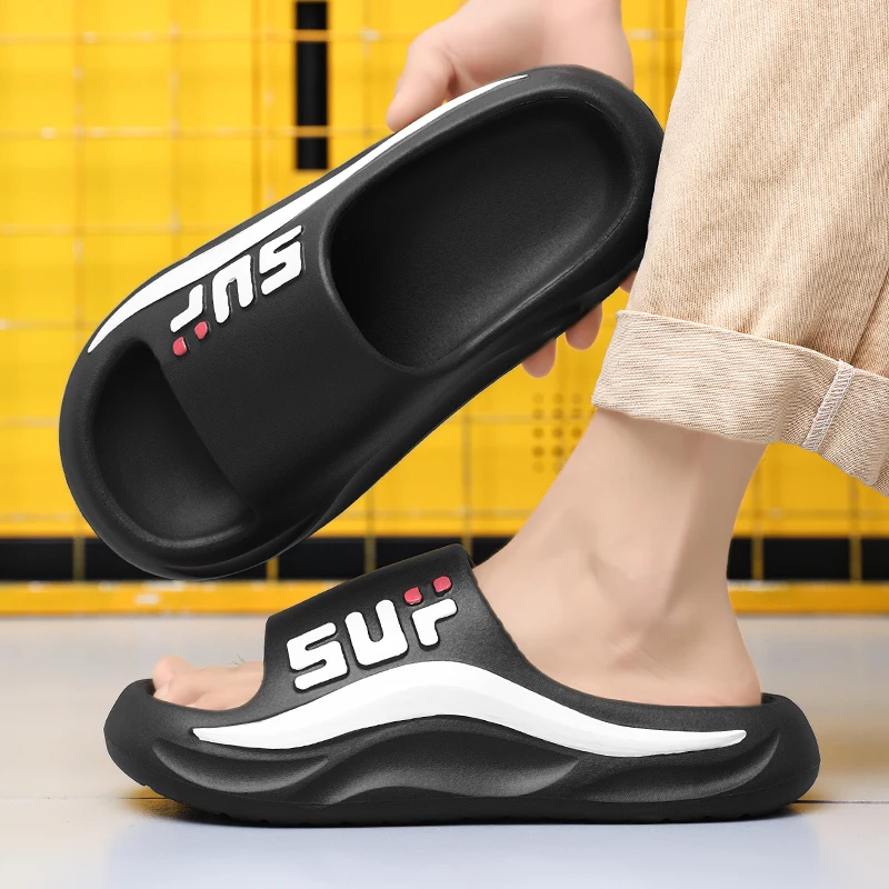 Papuci de vară pentru baie cu platformă antiderapantă, cu ursuleți de desene animate, pentru plajă, pentru femei, papuci de baie, sandale cu toc interior și exterior, 2024_voghion.com