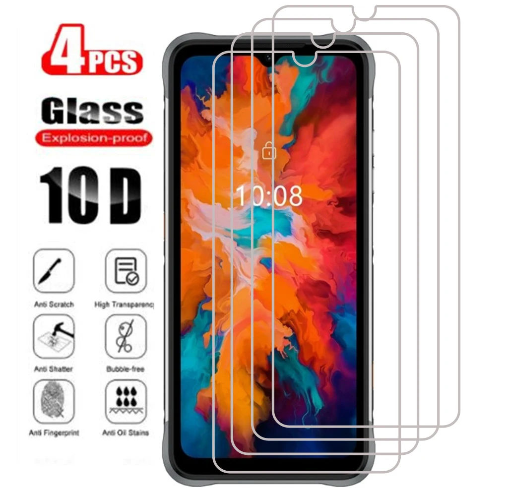 

4PCS FOR UMIDIGI Bison X10 Pro Smartphone High HD Tempered Glass Protective On X10Pro Phone Screen Protector Film