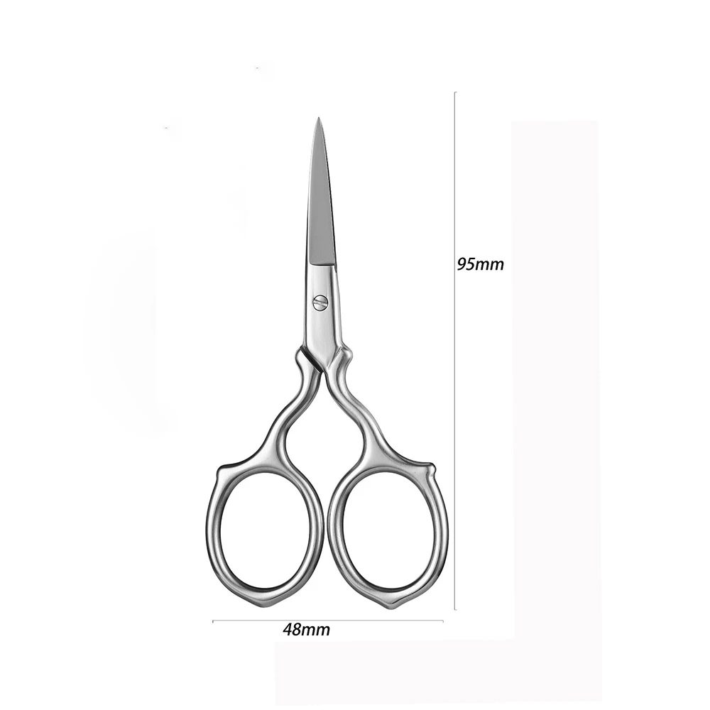 1pc Premium Stainless Steel Grooming Nose Scissors Facial Hair Scissors Eyebrow Trimming Pointed Scissor Straight Tip