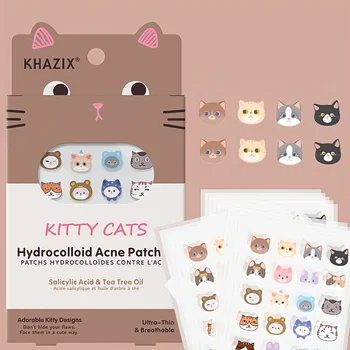 120PCS Cartoon Cat Pimple Patch | Covering up acne marks | Conceals imperfections | Fun design | No residue | Non-drying 1