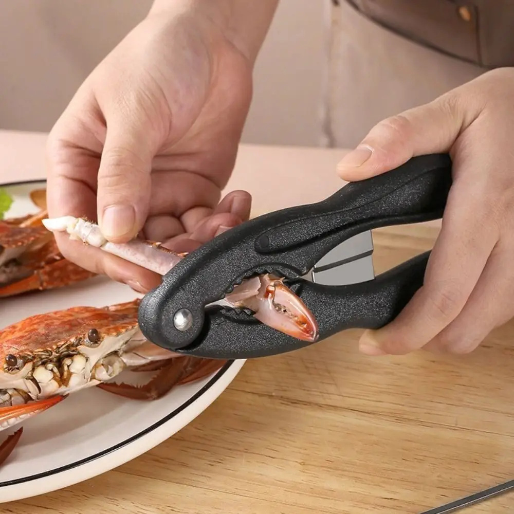 4Pcs Stainless Steel Crab Leg Forks Pick Sets Efficient Plastic Crab Cracker Professional Labor-saving Lobster Shellers