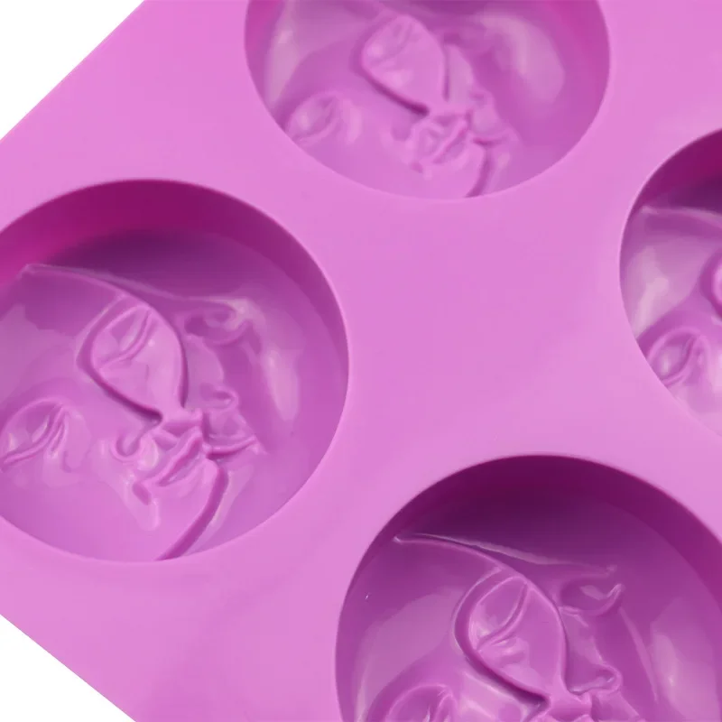 DIY Round Face Silicone Soap Mold Handmade Candle Making Kit 3D Leaf Bee Shape Chocolate Pastry Cake Decoration Baking Tools silicone soap molds