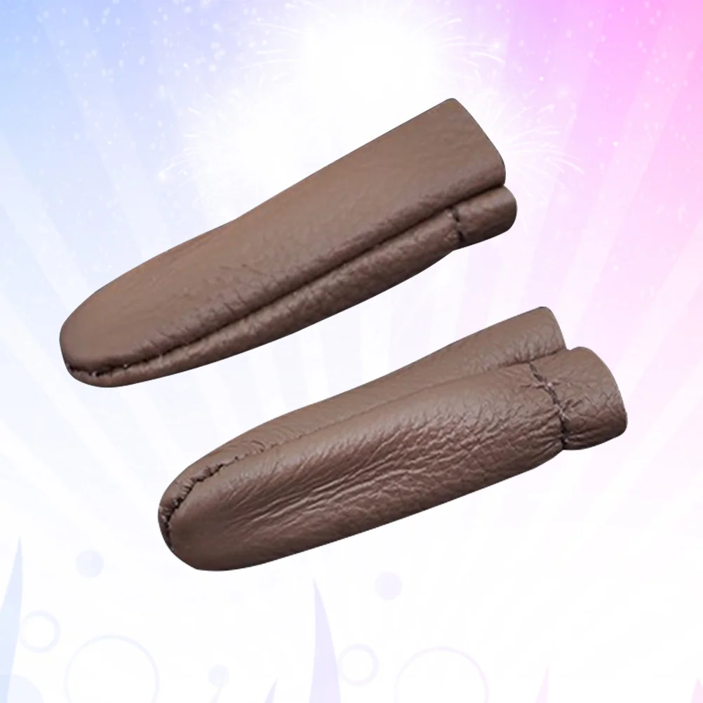2pcs Durable Finger Protectors Comfortable Thimbles For Embroidery Handmade Crafts Gifts Finger Guards Protective Gloves