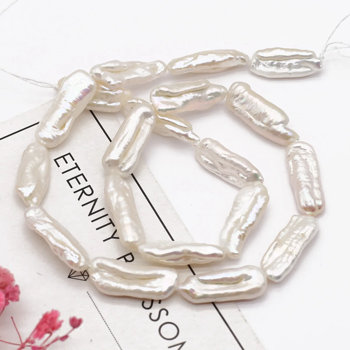 Natural Freshwater Baroque Pearls Beaded Long Irregular Shape Loose Spacer Beads for Jewelry Making Diy Fine Bracelet Necklace