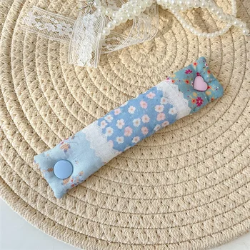 ผ้า Bowknot Grid Data Cable Tie INS ผ้าสายไฟ, น่ารักนํากลับมาใช้ใหม่สายรัดสําหรับหูฟัง/สายข้อมูล 11