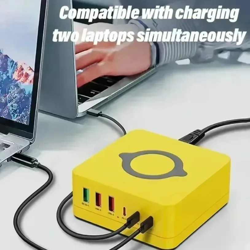 980W PD GaN USB C Charger Station Fast Wireless Charging Stand QC PD3.0 260W Quick Charge For Laptop Tablet iPhone 16-12 Samsung
