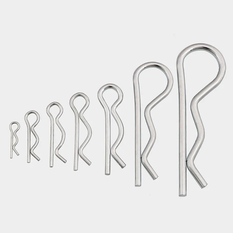 M1.2~M6 304 Stainless Steel Safety Split Clip B R Shape Spring Cotter Hitch Fuse Pins for Repairing Cars Trailer