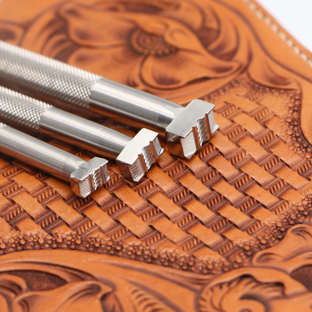 Leather Stamp Tool Stamps Carving Basket Stamps: Rope X159 Zhongjiang 304 Stainless streel Stamps