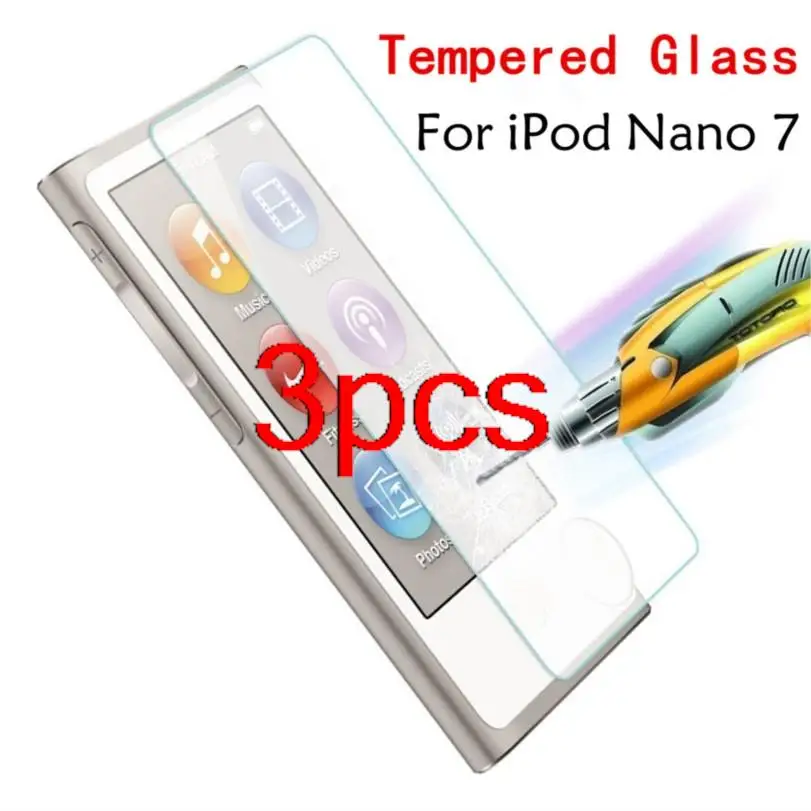 3Pcs Ultra Thin 0.3Mm 2.5D Tempered Glass Safety Screen Protector For Ipod Nano 7 Nano7 Protective Film Verre Guard
