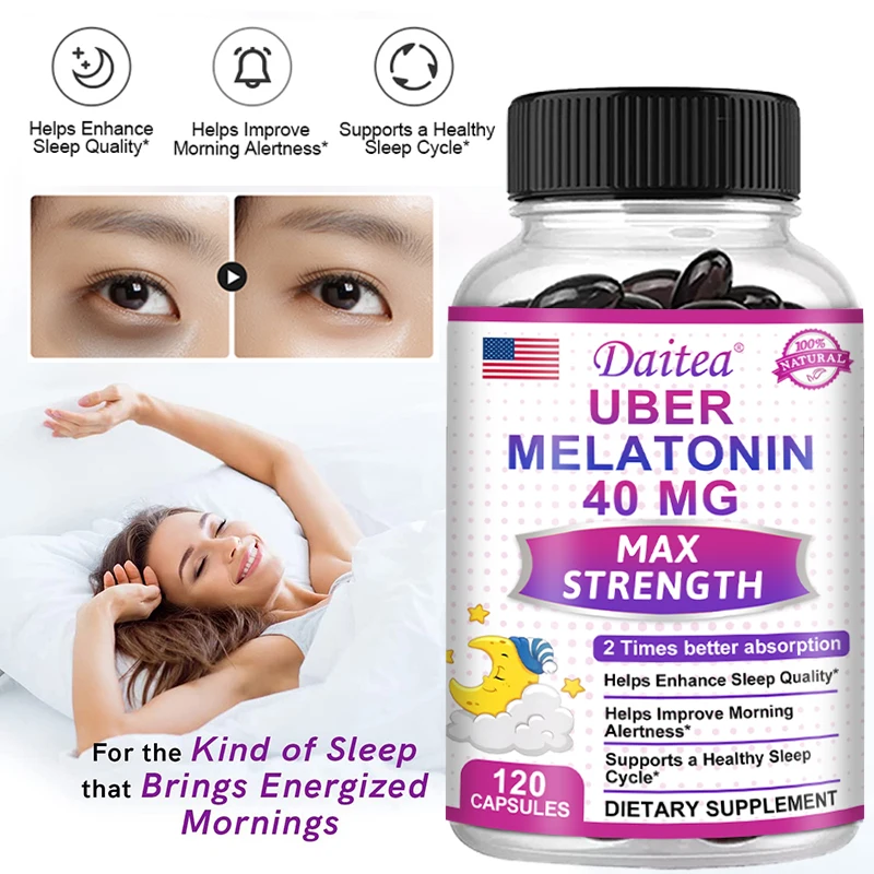

Daitea Sleep Aid Calms and Relaxes, Relieves Stress, Supports Nerve Tightness and Deeper Sleep for Longer Sleep.