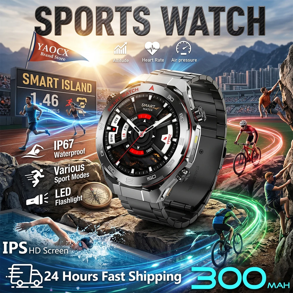Nuovo Smartwatch Sportivo 2026 con Modalità Multi-sport per Effettuare e Ricevere Chiamate, Grado di Impermeabilità IP67, Monitoraggio della Salute