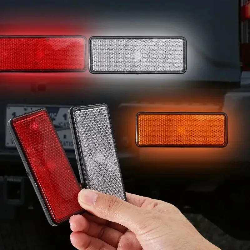 Self Adhesive Reflector Rectangular Safety Mark Signal Strip Position Reflective for Car Carriers Fence Trailer Gate Post