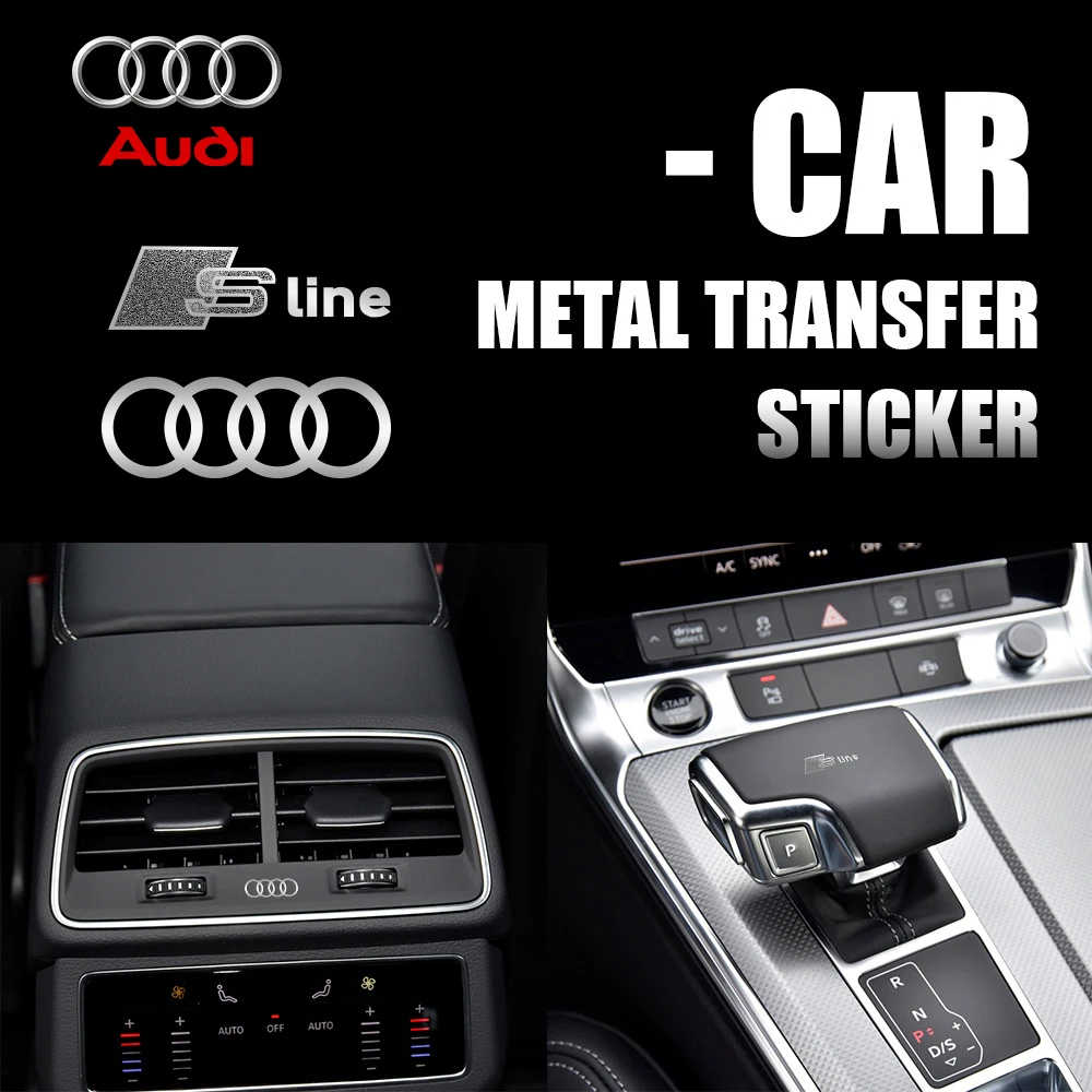 10/20 Pz Auto Nichel Metallo Distintivo Decorazione Dell'Interno Accessori Adesivi Per Audi A3 A4 A6 A8L S Line S3 S4 S6 Q3 Q5 Q7 Q8 Q5L A4L