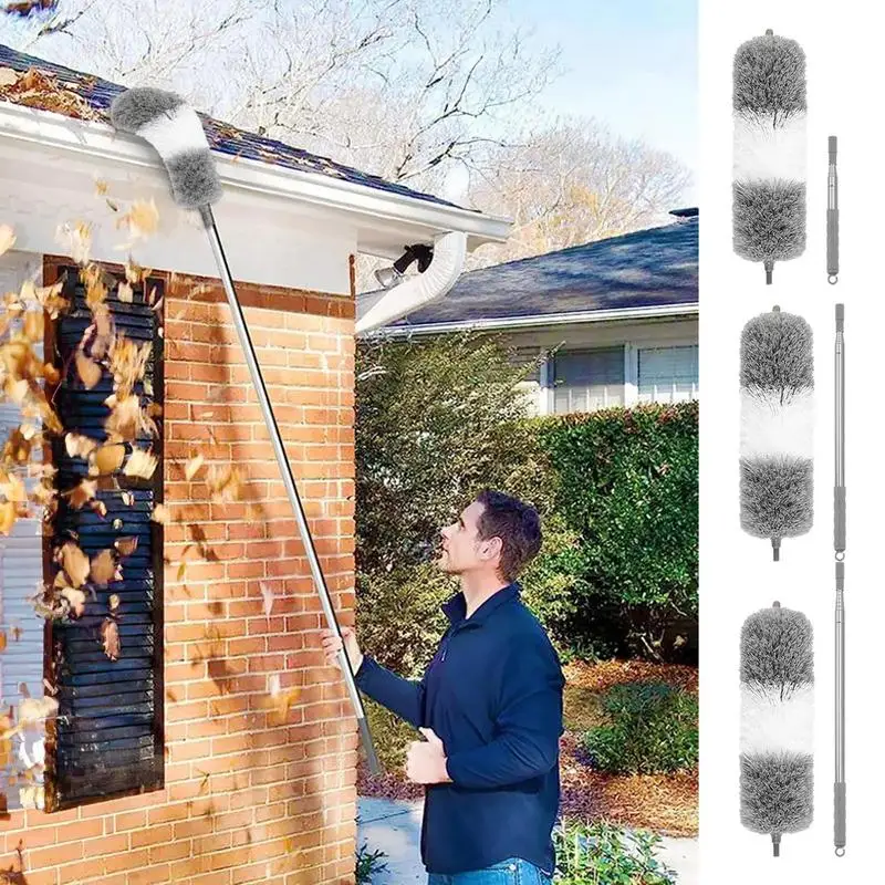 

Microfiber Duster Feather Cleaning Dusters Good Grip Dust Removal Cleaner Anti Dusting Brush Home Furniture High Ceiling Fans