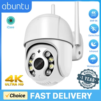 8MP 4K HD Wifi Camera Auto Tracking PTZ IP Camera 2 Ways Audio Outdoor Ai Human Detection Video Surveillance Camera ICSEE APP 1