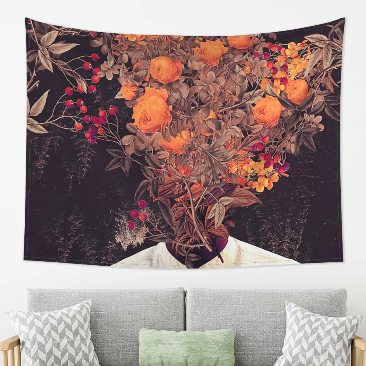 

Bloom Tapestry Decoration Art Aesthetic Tapestries for Living Room Bedroom Decor Home Hippie Wall Cloth Wall Hanging