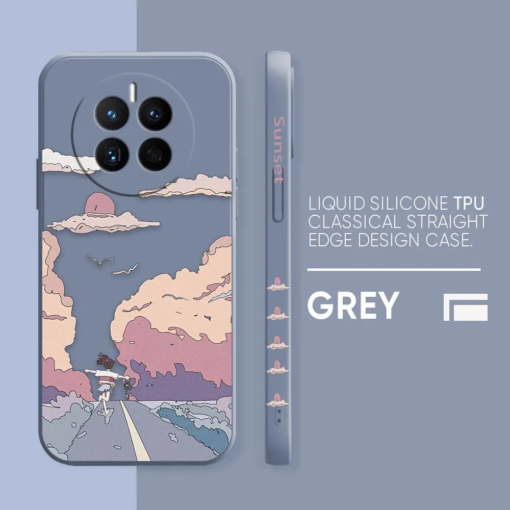 thumbnail image 1 of Phone Case For Huawei MATE 20 20X 30 40 50 P20 P30 P40 P50 10 PRO PLUS Case Cover Funda Cqoue Shell Sunset Maple Snow Mountains, 1 of 5