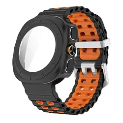 Tempered Glass Cover with Ocean Band for Smartwatch 47mm - Premium PC Case Accessory (Style 10)