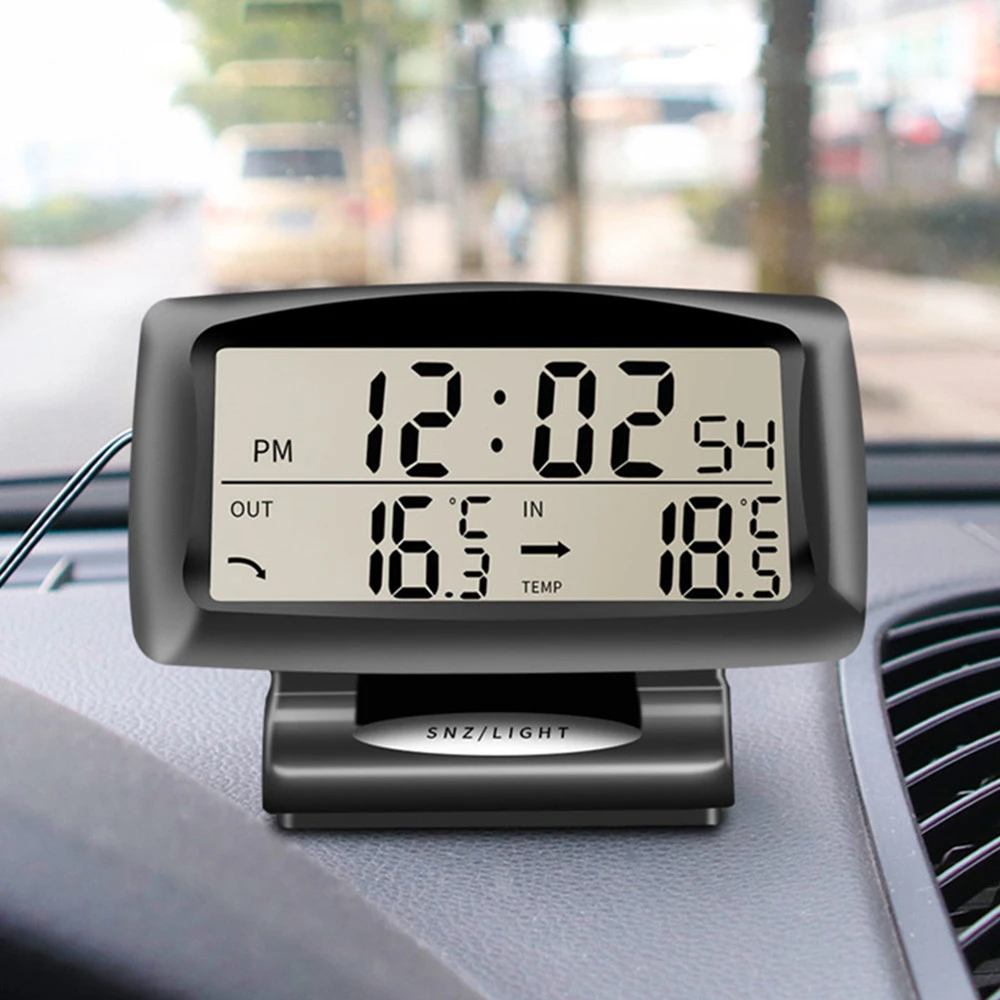 Veronderstelling uitzetten Bedienen Auto Thermometer Digitale Wekker Auto Voertuigen Temperatuurmeter Met  Backlight Auto Elektronica Auto Klok Dashboard Klok| | - AliExpress