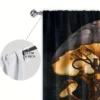 2pcs Mushroom House Pattern Printed Curtain for Home Decor - Rod Pocket Window Treatment for Bedroom, Office, Kitchen 6