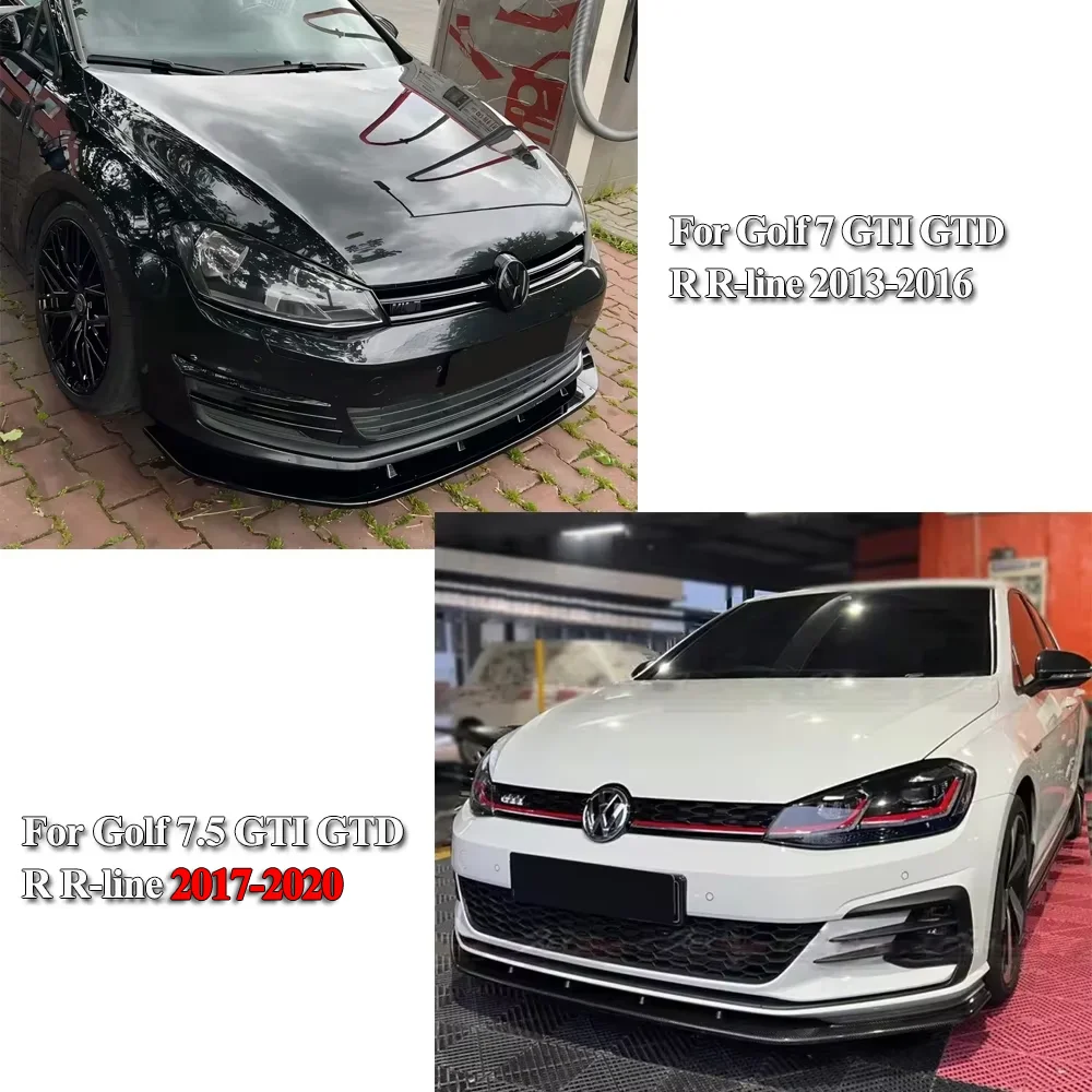 車フロントバンパースポイラーリップ VWゴルフ7 MK7 GTI R Rline 2013